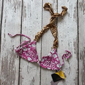 CIA MARITIMA Beachwear Rose Bikini Top - Sz M